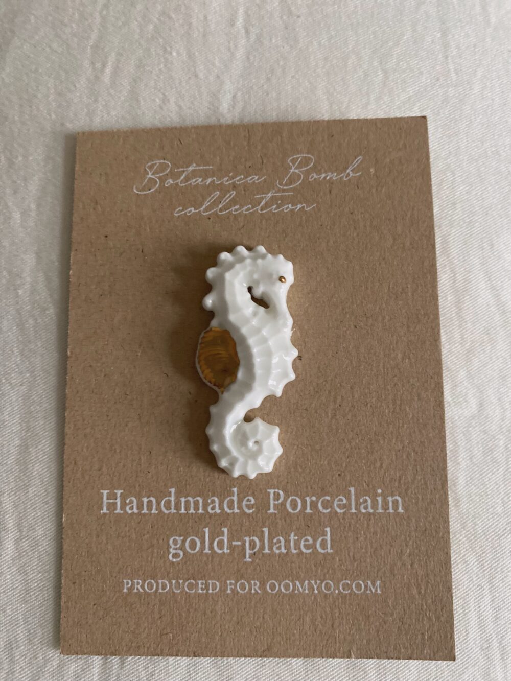 Seahorse Porcelain Brooch 2